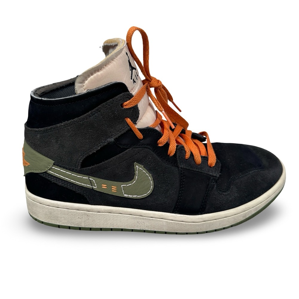 Air Jordan 1 Mid SE Craft Black Olive Pale Ivory FD6817-003 Mens Size 9
